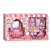 Kids DIY Cream Glue Rabbit Vanity Bathroom Playset with Guka Accessories
