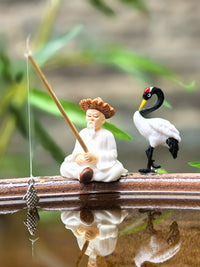 Miniature Crane Figurines for Micro Landscape Decor
