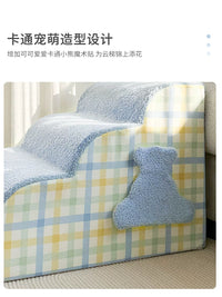 Washable Pet Stairs Ramp for Small to Medium Dogs, Detachable Dog Bedside Ladder for Easy Access to Beds and Sofas