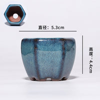 Miniature Zisha Ceramic Succulent Planter Pots for Indoor Plants & Seedlings