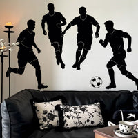 World Cup Football Player Silhouette Window Clings - Static Decals for Event Decoration