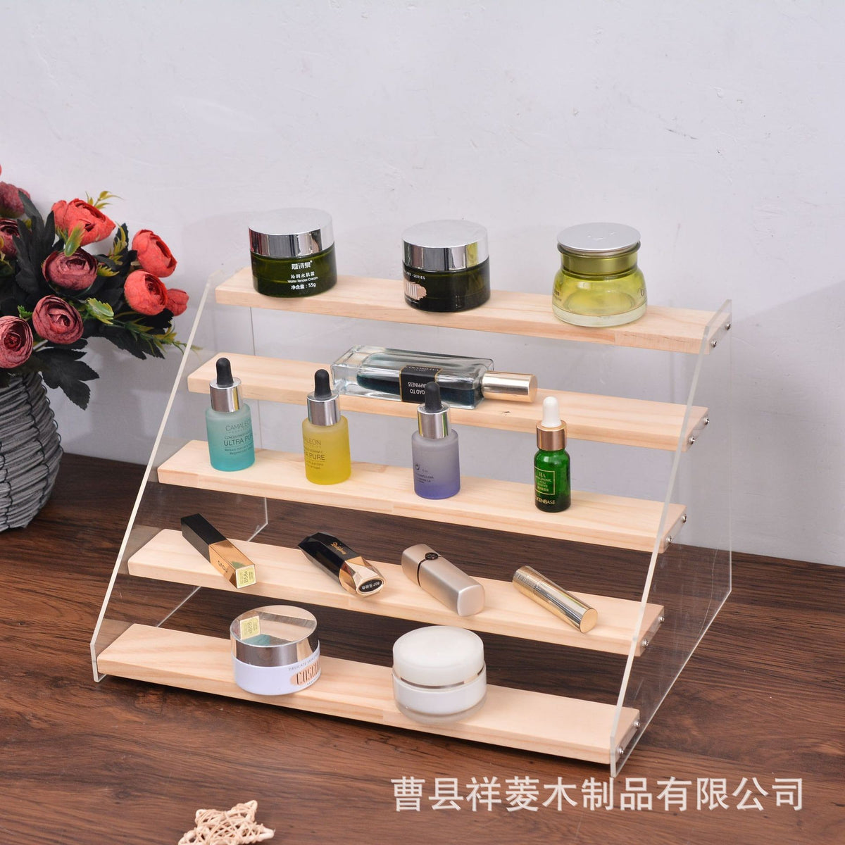 Acrylic Clear Display Stand for Collectibles, Cosmetics, and Perfumes