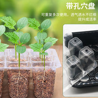 Seedling Starter Tray Kit with High Dome Lid, 12-Cell Greenhouse Grow Box for Germination