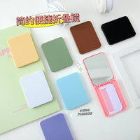 Macaron Color Portable Folding Mini Makeup Mirror with Comb Set for Girls
