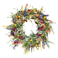 Texas Wildflower Artificial Wreath for Front Door Decor