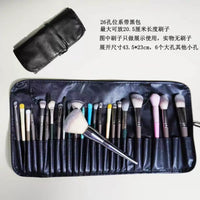 Portable Waterproof Makeup Brush Roll Bag for Eyeliner Eyebrow Pencil Storage
