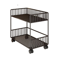 Under-Desk Mobile Storage Cart with Wheels, Multi-tier Office Bookshelf Organizer for Workstation