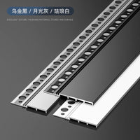 Aluminum Alloy Recessed Skirting Board Hidden Plastering Baseboard