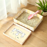 Disposable Foldable Cat Litter Box Portable Semi-Open Thickened Temporary Cat Toilet