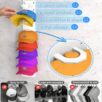 Adhesive Wall-Mounted Baseball Cap Organizer Rack