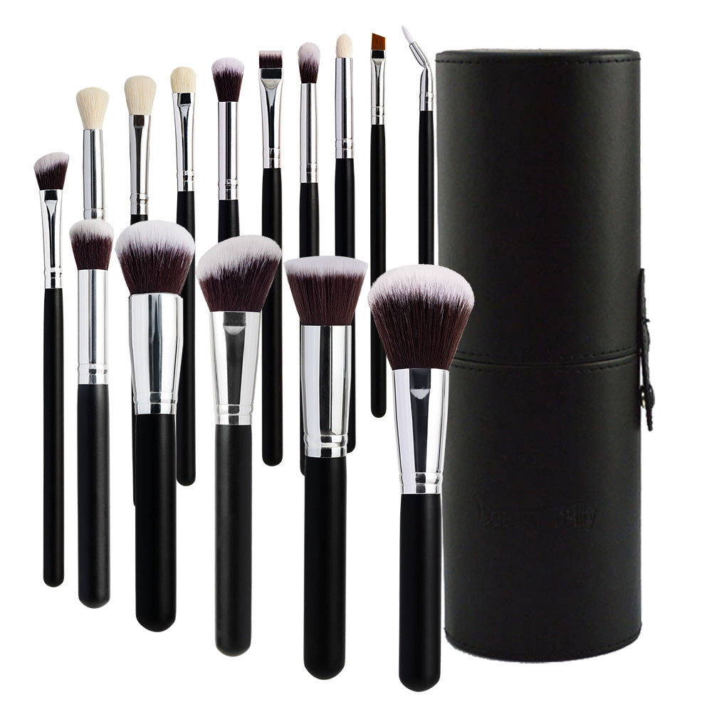 15-Piece Professional Makeup Brush Set for Eyeshadow and Face