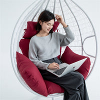 Indoor Outdoor Swing Chair Cushion Waterproof UV Resistant Detachable Washable Hanging Basket Pad