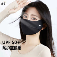 Women's Ice Silk Breathable Full Face Sun Protection Mask with Eye Corner Coverage, UV Protection for Outdoor Activities