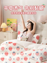 Disposable Bedding Set for Travel, Thickened Quilt Cover, Pillowcases, Hotel Four-Piece Set, Travel Toiletries