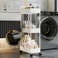 Slim Rolling Storage Cart with Wheels for Bathroom Kitchen Laundry Narrow Spaces