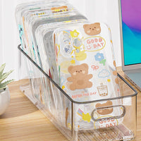Clear Acrylic Stackable Desk Organizer for Notes, Cards, and Stationery