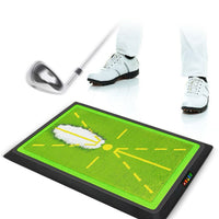 Golf Swing Practice Mat with Impact Detection and Trajectory Feedback