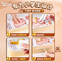 Double-Layer PU Pencil Case for Kids, Large Capacity Stationery Box for Primary School Students