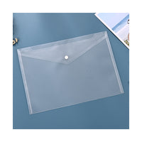 Clear Plastic Document Folder with Snap Button Closure for A4/B5 Papers