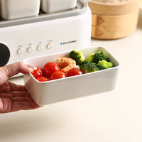 Ceramic Square and Rectangular Bowls for Hot Pot, BBQ, Snacks, Desserts, and Steaming