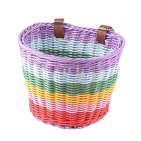Kids' Woven Bicycle Basket - Retro Style Front Handlebar Basket for Balance Bikes & Scooters