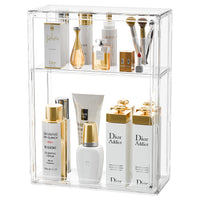 Wall-Mounted Dustproof Cosmetic Organizer with Multi-Layer Storage for Bathroom and Vanity