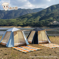 Automatic Aluminum Alloy Double-Layer Camping Tent for 2-4 People - Waterproof & UV Protection