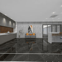 Luxury Dark Patterned Porcelain Floor and Wall Tile for Villas and Commercial Spaces