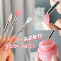 Silicone Lip Brush with Cap, Portable Dustproof Lip Mask Applicator, Lipstick and Eyeshadow Brush