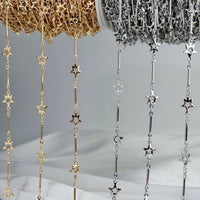 DIY Perler Bead Chain with Hollow Star Pendant for Bracelets, Necklaces, and Tassel Bags