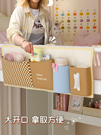 Dorm Bedside Hanging Storage Bag Multi-functional Large Capacity Organizer for Student Dormitory