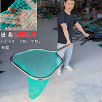Stainless Steel Integrated Fishing Landing Net for Large Fish and Shrimp