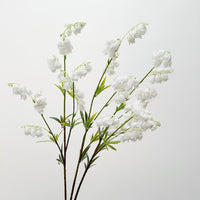 Artificial Lily of the Valley Wind Chime Flowers, 9-Head Long Stem Bellflower for Home Decor