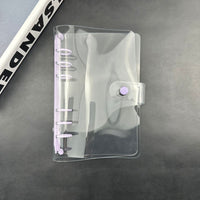 Minimalist Macaron Transparent 6-Hole A5/A6 PVC Loose-Leaf Notebook Binder