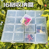 Jewelry Storage Box Nail Art Organizer Anti-oxidation Earrings Necklace Transparent Multi-grid Portable Storage Box