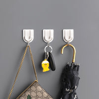 Zhenxin 7752 Self-Adhesive Wall Hooks, 3-Pack, Strong Plastic Hangers for Home and Supermarket