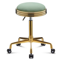 Adjustable Swivel Salon Stool with Wheels for Barbershop, Beauty Salon, and Mobile Phone Stores