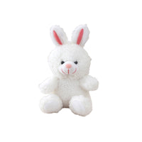 Cartoon Teddy Rabbit Plush Keychain Bag Charm Mini White Bunny Doll Phone Case Accessory