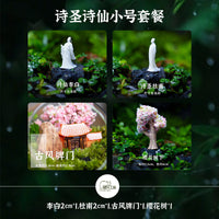 Miniature Ancient Chinese Warrior & Poet Figurines for Landscape Decor