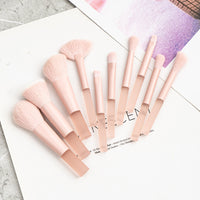 10-Piece Mini Candy Jelly Makeup Brush Set with Bag/Holder for Powder, Concealer, Highlighter