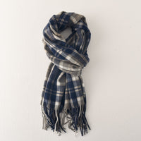 Plaid Korean Style Couple Scarf Thickened Warm Neck Warmer for Autumn Winter