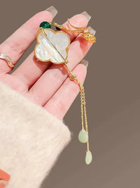 Chinese Style Orchid Brooch Cheongsam Tassel Pendant Retro Hanfu Accessory