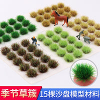 Miniature Static Grass Tufts for Diorama Model Scenery and DIY Crafts