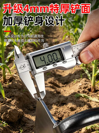 Spring Steel Forged Hoe with Wooden Handle for Gardening, Weeding, and Digging