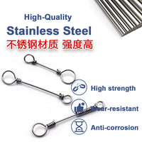 Stainless Steel Fishing Bait Cage Spring Feeder for Explosive Hooks