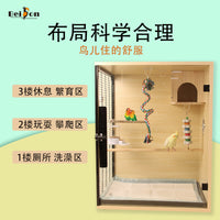 Large Bird Cage for Parrots, Budgies, Peonies, Cockatiels, and Finches - Spacious Home Villa Observation Cage