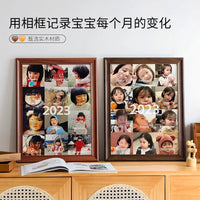 Solid Wood European Style Photo Frame for Wall Mounting, Puzzle and Poster Display, A4 to 30-inch