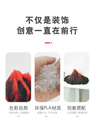 Aquarium Volcano Ornament Resin Rock Decoration for Fish Tank Landscaping