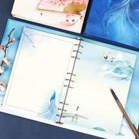 Vintage Style A5/B5 Loose-Leaf Notebook for Poetry & Journaling, Detachable Pages