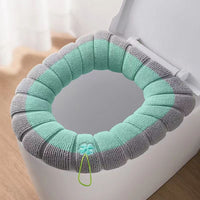 Knitted Thick Toilet Seat Cover with Handle, Universal Four Seasons